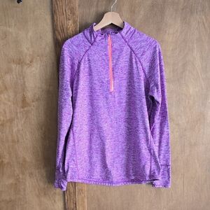 Tangerine Heathered Purple Long-Sleeve Pullover